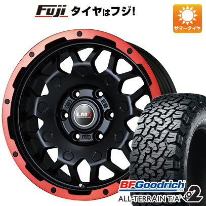 【新品】プラド/ハイラックス 夏タイヤ ホイール4本セット 265/65R17 BFグッドリッチ オールテレーンT/A KO2 RWL/RBL レアマイスター LMG MS-9W マットブラックレッドリム 17インチ(送料無料)