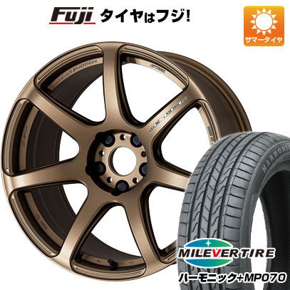 【新品 軽自動車】N-BOX タント スペーシア 夏タイヤ ホイール4本セット 165/55R15 ミレバー ハーモニック プラス MP070(限定) WORK ワーク エモーション T7R 5J 15インチ(送料無料)