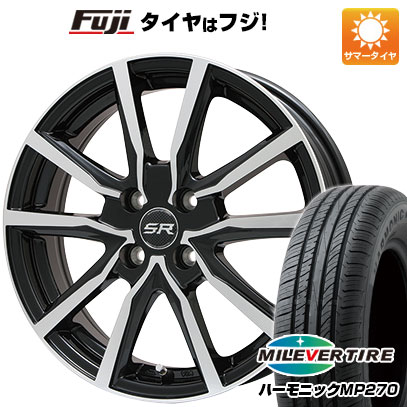 【新品 軽自動車】N-BOX タント スペーシア 夏タイヤ ホイール4本セット 155/65R14 ミレバー ハーモニック MP270(限定) ブランドル N52BP 14インチ(送料無料) サマータイヤ