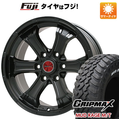 【新品】キャラバン 夏タイヤ ホイール4本セット 195R15C 107/105Q グリップマックス マッドレイジM/T RWL(限定) ビッグウエイ B-MUD K(マットブラック) 6J 15インチ(送料無料)