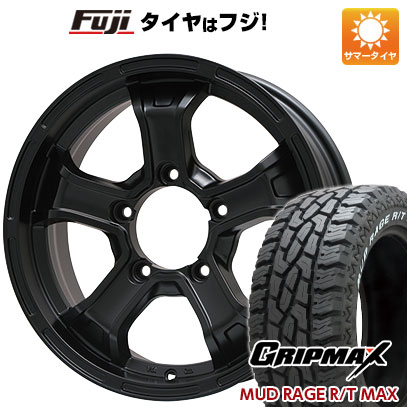 【新品】ジムニー 夏タイヤ ホイール4本セット 185/85R16 グリップマックス マッドレイジR/T MAX RWL(限定2024年製) ビッグウエイ B-MUD K(マットブラック) 16インチ(送料無料) サマータイヤ