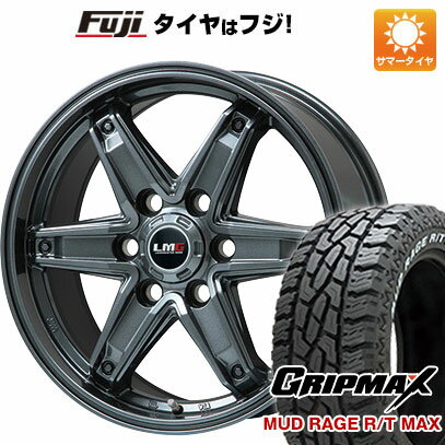 6/5限定!エントリーでポイント最大44倍! 【新品】ジムニー 夏タイヤ ホイール4本セット 175/80R16 グリップマックス マッドレイジR/T MAX RWL(限定) レアマイスター LMG エトナ(ディープグレー) 16インチ(送料無料)