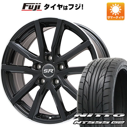 【パンク保証付き】【新品国産5穴114.3車】 夏タイヤ ホイール4本セット 215/45R18 ニットー NT555 G2 ブランドル N52B 18インチ(送料無料) サマータイヤ