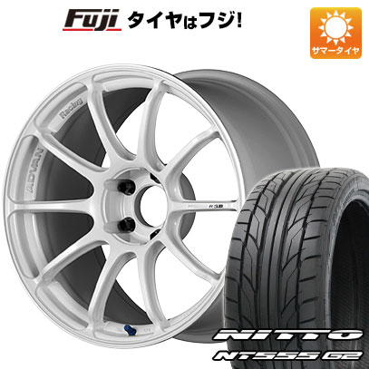 【パンク保証付き】【新品国産車用5穴100】 夏タイヤ ホイール4本セット 225/40R18 ニットー NT555 G2 ヨコハマ アドバンレーシング RSIII 18インチ(送料無料)