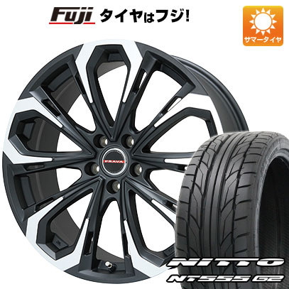 【パンク保証付き】【新品国産車用5穴114.3】 夏タイヤ ホイール4本セット 235/35R20 ニットー NT555 G2 ビッグウエイ レイシーン プラバ5X(マットブラックポリッシュ) 20インチ(送料無料)