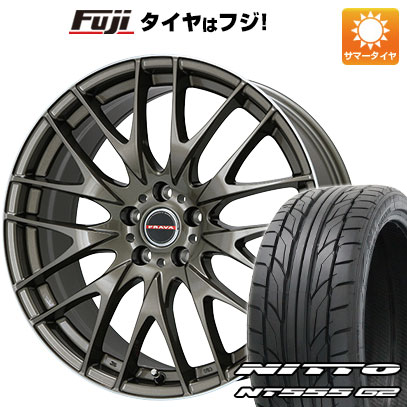 【パンク保証付き】【新品国産5穴114.3車】 夏タイヤ ホイール4本セット 235/35R20 ニットー NT555 G2 ビッグウエイ レイシーン プラバ9M(ブロンズ/リムポリッシュ) 20インチ(送料無料) サマータイヤ