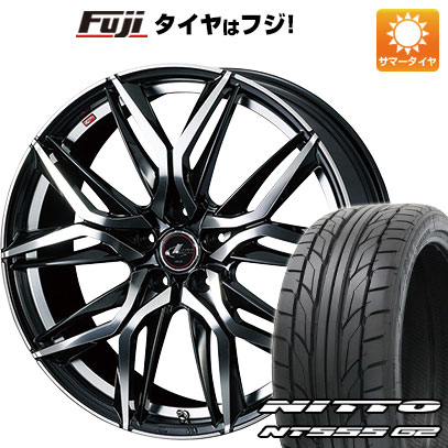【パンク保証付き】【新品国産車用5穴114.3】 夏タイヤ ホイール4本セット 225/35R19 ニットー NT555 G2 WEDS ウェッズ レオニス LM 19インチ(送料無料)