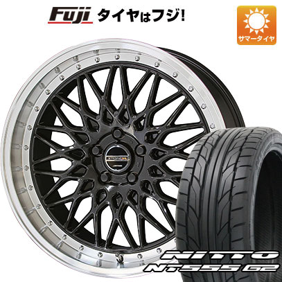 【パンク保証付き】【新品国産5穴100車】 夏タイヤ ホイール4本セット 215/35R19 ニットー NT555 G2 共豊 シュタイナー FTX 19インチ(送料無料) サマータイヤ