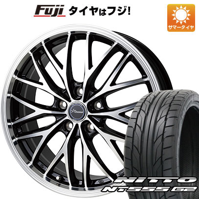 【パンク保証付き】【新品国産5穴114.3車】 夏タイヤ ホイール4本セット 215/45R18 ニットー NT555 G2 ホットスタッフ クロノス CH-113 18インチ(送料無料) サマータイヤ