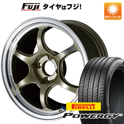 【新品国産4穴100車】 夏タイヤ ホイール4本セット 185/65R15 ピレリ パワジー ヨコハマ アドバンレーシング RG-DII 15インチ(送料無料)