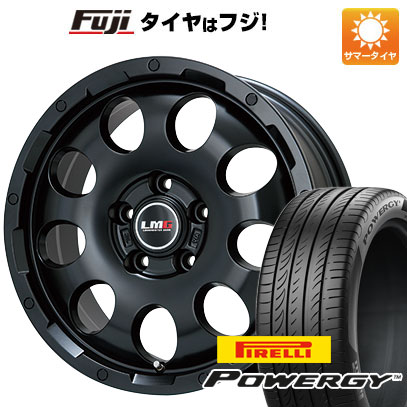 【新品国産5穴114.3車】 夏タイヤ ホイール4本セット 215/45R18 ピレリ パワジー レアマイスター LMG CS-9 マットブラック 18インチ(送料無料) サマータイヤ