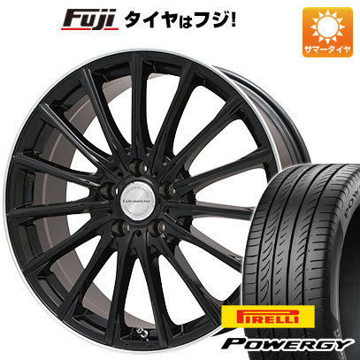 【新品国産5穴114.3車】 夏タイヤ ホイール4本セット 225/40R19 ピレリ パワジー レアマイスター LM-S FS15 (グロスブラック/リムポリッシュ) 19インチ(送料無料) サマータイヤ