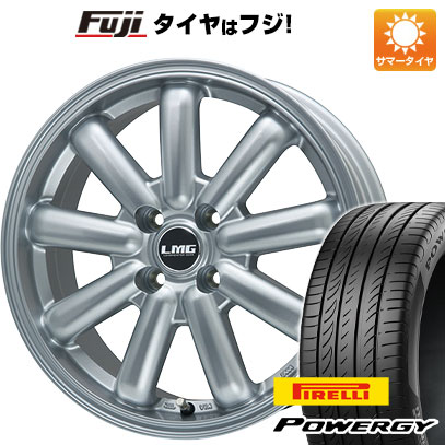 【新品国産4穴100車】 夏タイヤ ホイール4本セット 195/55R16 ピレリ パワジー レアマイスター LMG MOS-9(シルバー) 16インチ(送料無料)