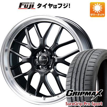 【新品国産車用5穴100】 夏タイヤ ホイール4本セット 225/35R19 グリップマックス シュアグリップ PRO SPORT BSW（限定） ブレスト ユーロスポーツ タイプ805 セミグロスブラック 19インチ(送料無料)