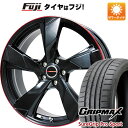 【新品国産5穴114.3車】 夏タイヤ ホイール4本セット 225/40R18 グリップマックス シュアグリップ PRO SPORTS BSW（限定） プレミックス ヴェランV(グロスブラック/レッドリム) 18インチ(送料無料)