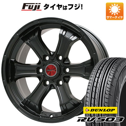 【新品】ハイエース200系 夏タイヤ ホイール4本セット 195/80R15 107/105L ダンロップ RV503C ビッグウエイ B-MUD K(マットブラック) 1..