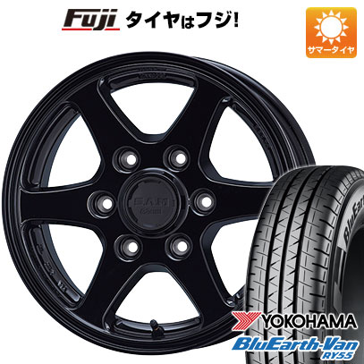 【新品】ハイエース200系 夏タイヤ ホイール4本セット 195/80R15 107/105N ヨコハマ ブルーアース Van RY55 ENKEI エンケイ SAM カーゴ 6J 15インチ(送料無料)