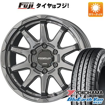 【新品】ハイエース200系 夏タイヤ ホイール4本セット 195/80R15 107/105N ヨコハマ ブルーアース Van RY55 共豊 サーキュラー C10X 6J 15インチ(送料無料)