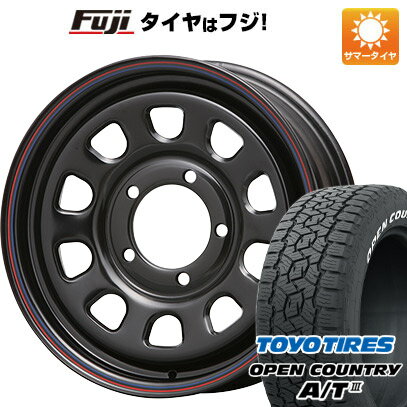 【新品】ジムニーシエラ 夏タイヤ ホイール4本セット 215/75R15 トーヨー オープンカントリー A/T III RBL MLJ デイトナSS 15インチ(送料無料)