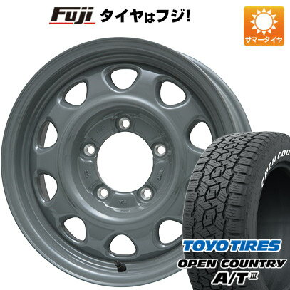 ジムニーシエラ 夏タイヤ ホイール4本セット 195/80R15 トーヨー オープンカントリー A/T III RWL/RBL レアマイスター LMG OFF-STYLE(グレー) 15インチ(送料無料)