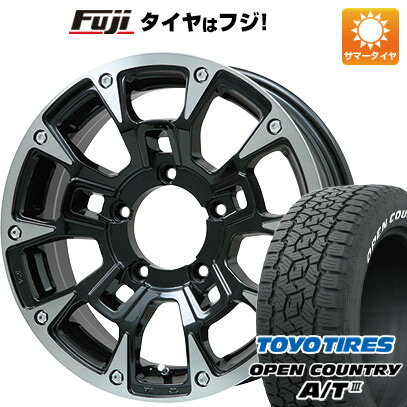 【新品】ジムニーシエラ 夏タイヤ ホイール4本セット 215/70R16 トーヨー オープンカントリー A/T III RBL ビッグウエイ B-LUGNAS BRD(ブラックポリッシュ/ブラッククリア) 16インチ(送料無料)