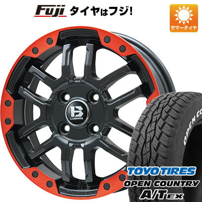 【新品国産5穴114.3車】 夏タイヤ ホイール4本セット 215/70R16 トーヨー オープンカントリー A/T EX ビッグウエイ B-LUGNAS FRD(マットブラック/レッドリム) 16インチ(送料無料)