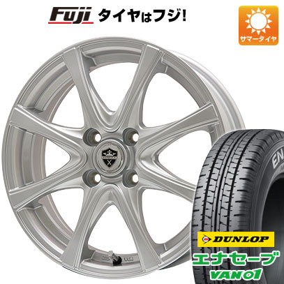 【新品】プロボックス/サクシード(160系) 夏タイヤ ホイール4本セット 155/80R14 88/86N ダンロップ エナセーブ VAN01 エルベ エステローザ FSV シルバー 5J 14インチ(送料無料)