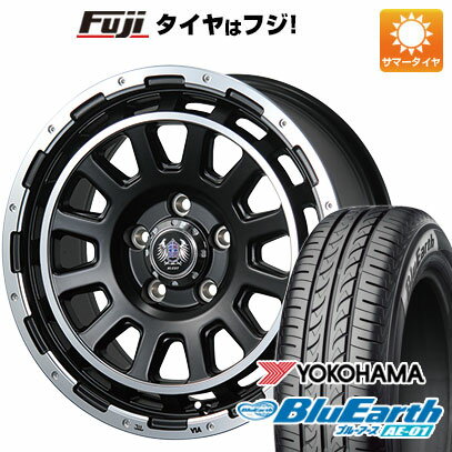 【新品 軽自動車】N-BOX タント スペーシア 夏タイヤ ホイール4本セット 165/55R15 ヨコハマ ブルーアース AE-01 ブレスト バーンズテック DHストリーム 15インチ(送料無料) サマータイヤ