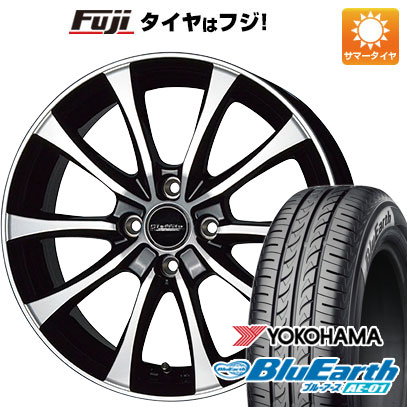 【新品国産4穴100車】 夏タイヤ ホイール4本セット 185/55R15 ヨコハマ ブルーアース AE-01 ホットスタッフ ラフィット LE-07 15インチ(送料無料) サマータイヤ