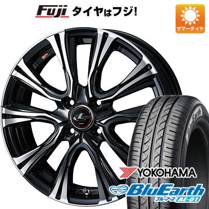 【新品国産4穴100車】 夏タイヤ ホイール4本セット 185/55R15 ヨコハマ ブルーアース AE-01 WEDS ウェッズ レオニス VR 15インチ(送料無料) サマータイヤ