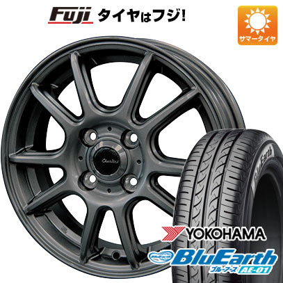 【新品国産4穴100車】 夏タイヤ ホイール4本セット 185/55R15 ヨコハマ ブルーアース AE-01 テクノピア カリテス S416 15インチ(送料無料)