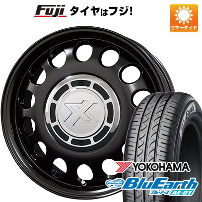【新品国産4穴100車】 夏タイヤ ホイール4本セット 185/55R15 ヨコハマ ブルーアース AE-01 コスミック クロスブラッド スティール 15インチ(送料無料) サマータイヤ
