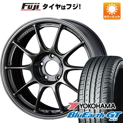 【新品国産5穴114.3車】 夏タイヤ ホイール4本セット 215/55R17 ヨコハマ ブルーアース GT AE51 ウェッズ ウェッズスポーツ TC-105X 17インチ(送料無料)