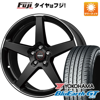 【新品国産5穴114.3車】 夏タイヤ ホイール4本セット 225/45R18 ヨコハマ ブルーアース GT AE51 モモ ファイブ 18インチ(送料無料) サマータイヤ
