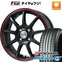 【新品国産4穴100車】 夏タイヤ ホイール4本セット 185/55R16 ヨコハマ ブルーアース GT AE51 レアマイスター LMスポーツLM-QR グロスブラック/レッドライン 16インチ(送料無料) サマータイヤ