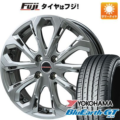 【新品国産車用4穴100】 夏タイヤ ホイール4本セット 185/55R16 ヨコハマ ブルーアース GT AE51 ビッグウエイ レイシーン プラバ5X(クロームハイパーシルバー) 16インチ(送料無料)