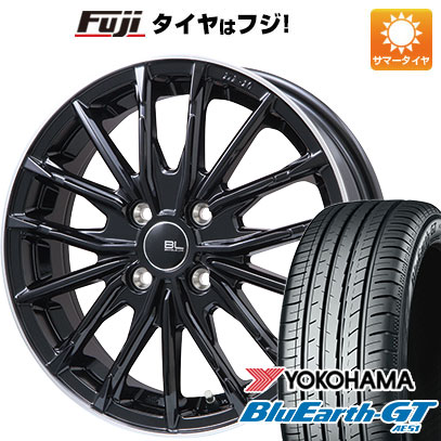 【新品国産5穴114.3車】 夏タイヤ ホイール4本セット 205/60R16 ヨコハマ ブルーアース GT AE51 ブランドルライン DF-10M グロスブラック/リムポリッシュ 16インチ(送料無料) サマータイヤ
