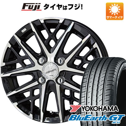 【新品国産4穴100車】 夏タイヤ ホイール4本セット 185/55R15 ヨコハマ ブルーアース GT AE51 共豊 スマック グレイヴ 15インチ(送料無料) サマータイヤ