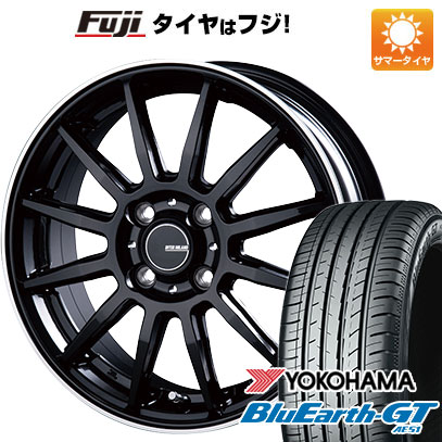 【新品国産4穴100車】 夏タイヤ ホイール4本セット 185/55R15 ヨコハマ ブルーアース GT AE51 インターミラノ インフィニティ F12 15インチ(送料無料) サマータイヤ