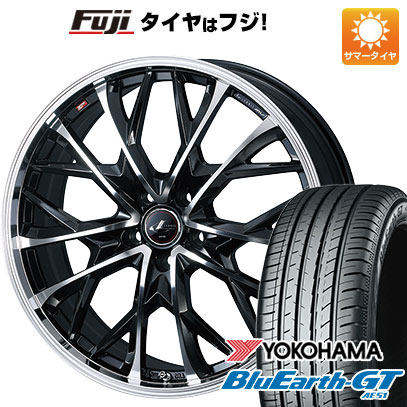 【新品国産5穴114.3車】 夏タイヤ ホイール4本セット 225/45R19 ヨコハマ ブルーアース GT AE51 ウェッズ レオニス MV 19インチ(送料無料)