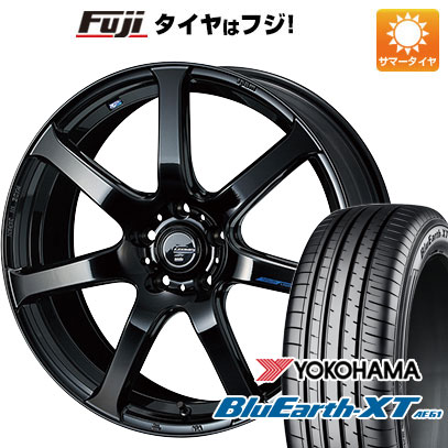 【新品国産5穴114.3車】 夏タイヤ ホイール4本セット 225/60R18 ヨコハマ ブルーアース XT AE61 ウェッズ レオニス NAVIA 07 18インチ(送料無料)