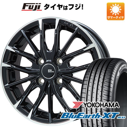 【新品国産5穴114.3車】 夏タイヤ ホイール4本セット 215/60R16 ヨコハマ ブルーアース XT AE61 ブランドルライン DF-10M グロスブラック/カットスポーク 16インチ(送料無料) サマータイヤ