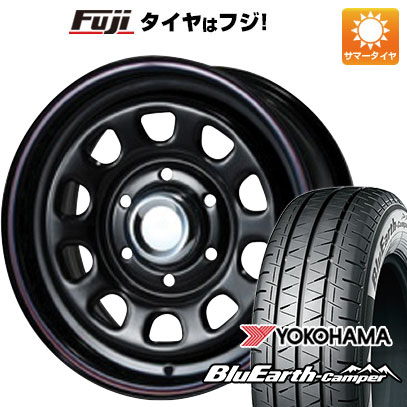 ハイエース200系 夏タイヤ ホイール4本セット 195/80R15 107/105N ヨコハマ ブルーアース キャンパー MLJ デイトナSS 15インチ(送料無料)