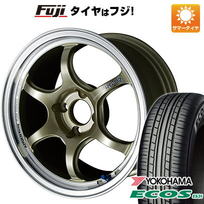 【新品 軽自動車】エブリイワゴン 夏タイヤ ホイール4本セット 165/50R15 ヨコハマ エコス ES31 ヨコハマ アドバンレーシング RG-DII 15インチ(送料無料) サマータイヤ