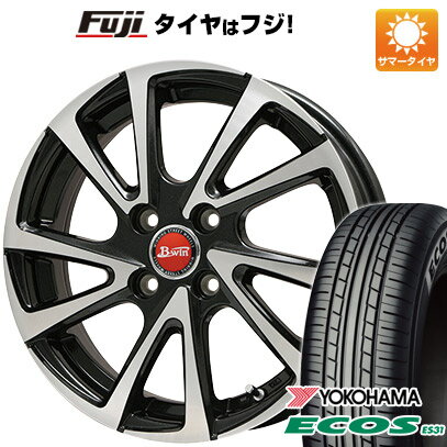 【新品 軽自動車】エブリイワゴン 夏タイヤ ホイール4本セット 165/50R15 ヨコハマ エコス ES31 ビッグウエイ B-WIN ヴェノーザ10 15インチ(送料無料)