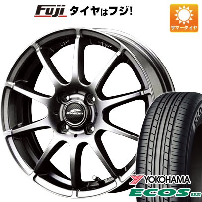 エブリイワゴン 夏タイヤ ホイール4本セット 165/50R15 ヨコハマ エコス ES31 MID シュナイダー スタッグ 15インチ(送料無料)