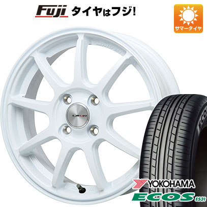 2025年製 日本製 【新品 軽自動車】エブリイワゴン 夏タイヤ ホイール4本セット 165/50R15 ヨコハマ エコス ES31 レアマイスター LMスポーツLM-QR ホワイト 15インチ(送料無料)