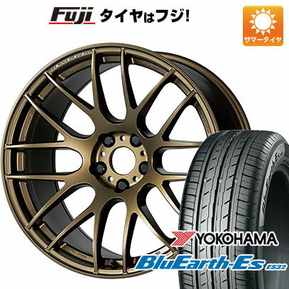 【新品国産車用5穴114.3】 夏タイヤ ホイール4本セット 215/50R17 ヨコハマ ブルーアース ES32 WORK ワーク エモーション M8R 17インチ(送料無料)