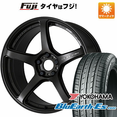 【新品国産車用4穴100】 夏タイヤ ホイール4本セット 205/40R17 ヨコハマ ブルーアース ES32 WORK ワーク エモーション T5R 17インチ(送料無料)