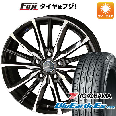 【新品国産車用5穴114.3】 夏タイヤ ホイール4本セット 225/45R18 ヨコハマ ブルーアース ES32 共豊 スマック プライム ヴァルキリー 18インチ(送料無料)